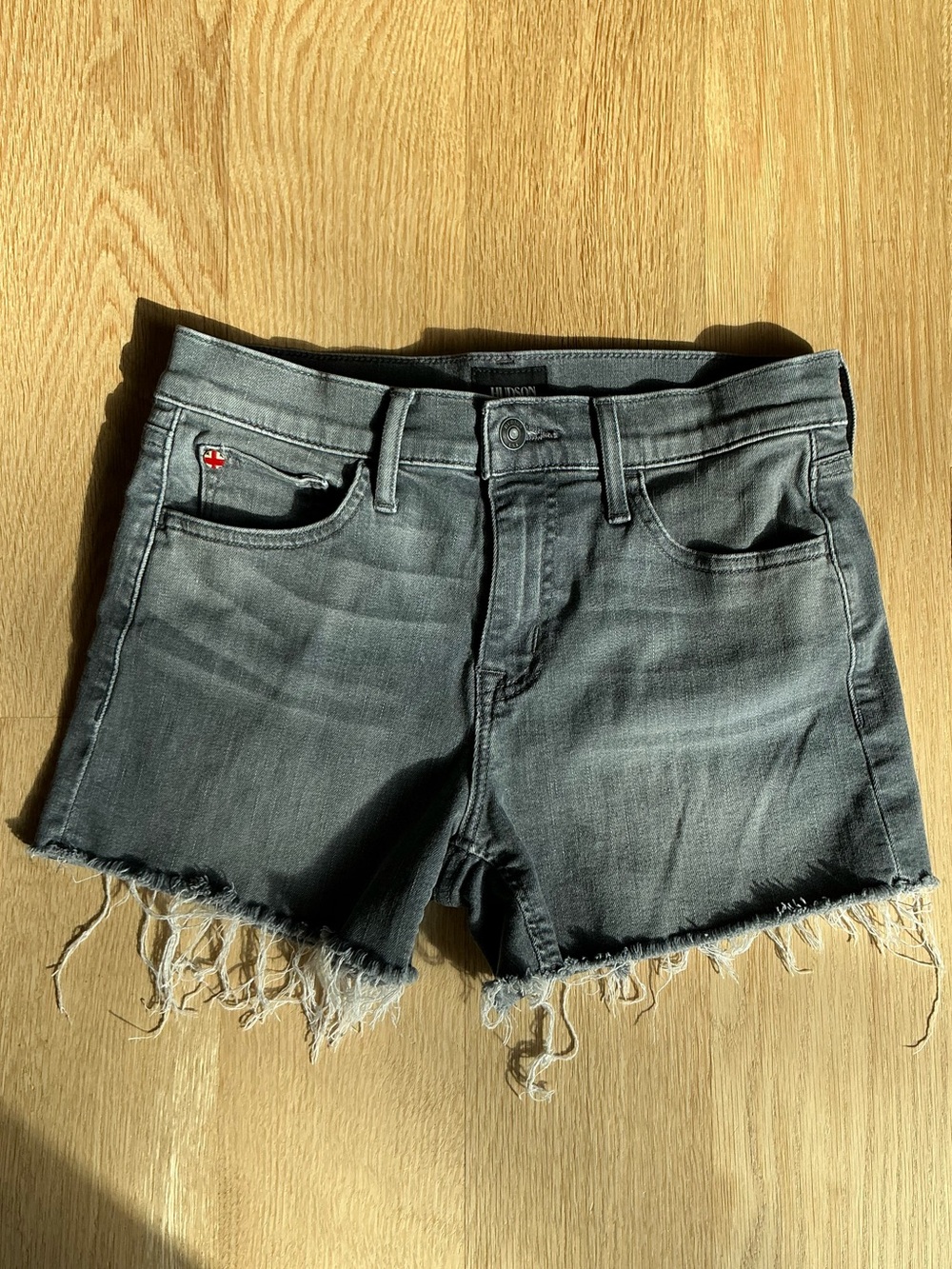Hudson Gracie Cutoff Denim Shorts In Dystopia Grey Women’s Size 26